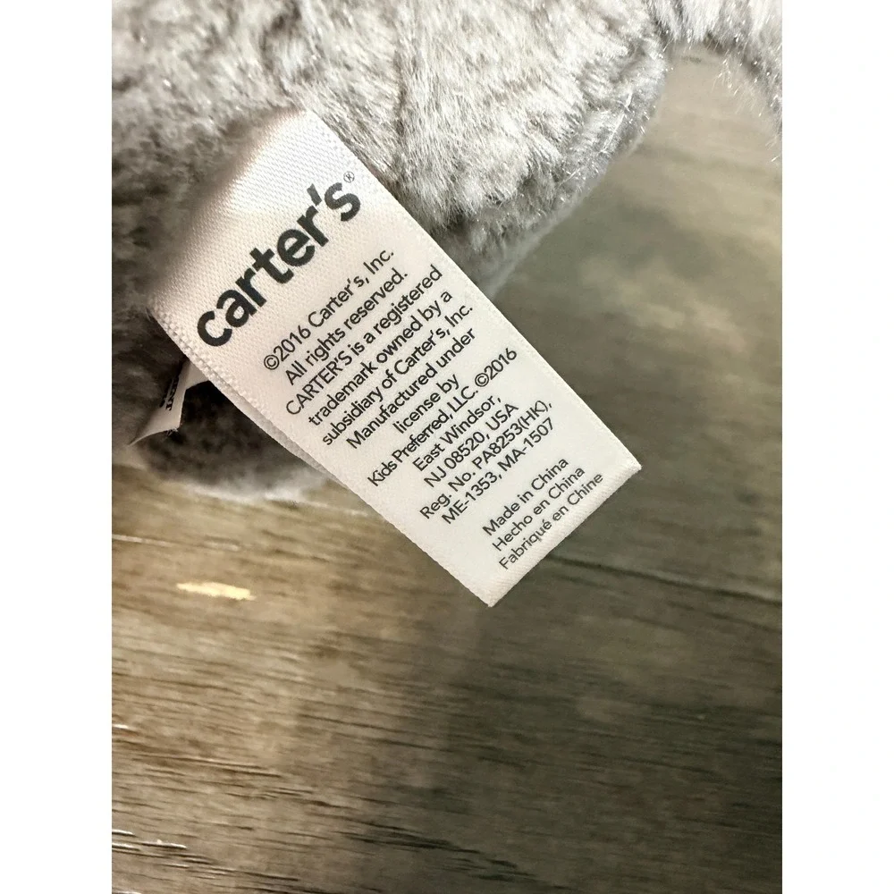 Carters Plush Grey Gray Donkey Mule Baby Toy Stuffed Animal Lovey 67194 8in